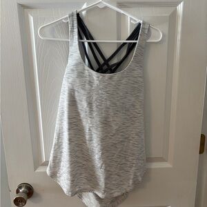 Women's Lululemon Gray Tank Top with Black Straps